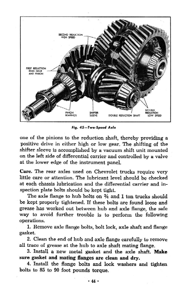 1951 Chevrolet Trucks Operators Manual Page 89